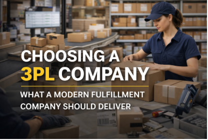 Ecommerce fulfillment company operations including receiving, inventory management, pick and pack, shipping, and returns